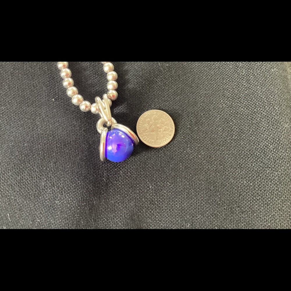 “Got All Your Marbles” Sterling silver pendant and chain, marks 925 and Italy